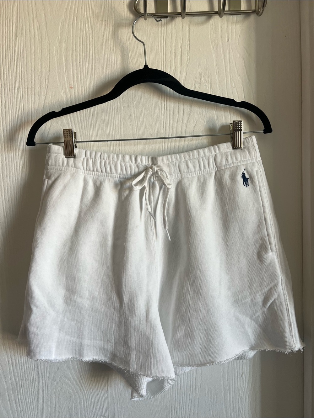 Polo Ralph Lauren Size S Lightweight Cotton Fleece White Drawstring Shorts - Picture 3 of 12